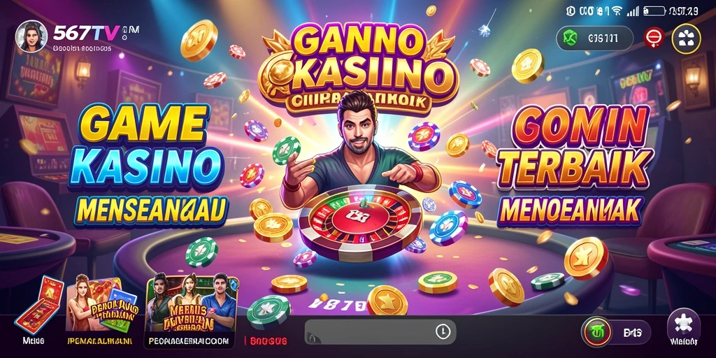 Menampilkan gameplay seru dari aplikasi Kasino 567TV.