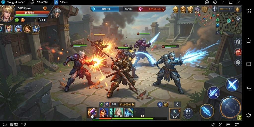 Gameplay mendebarkan dalam pertempuran strategi SLG.