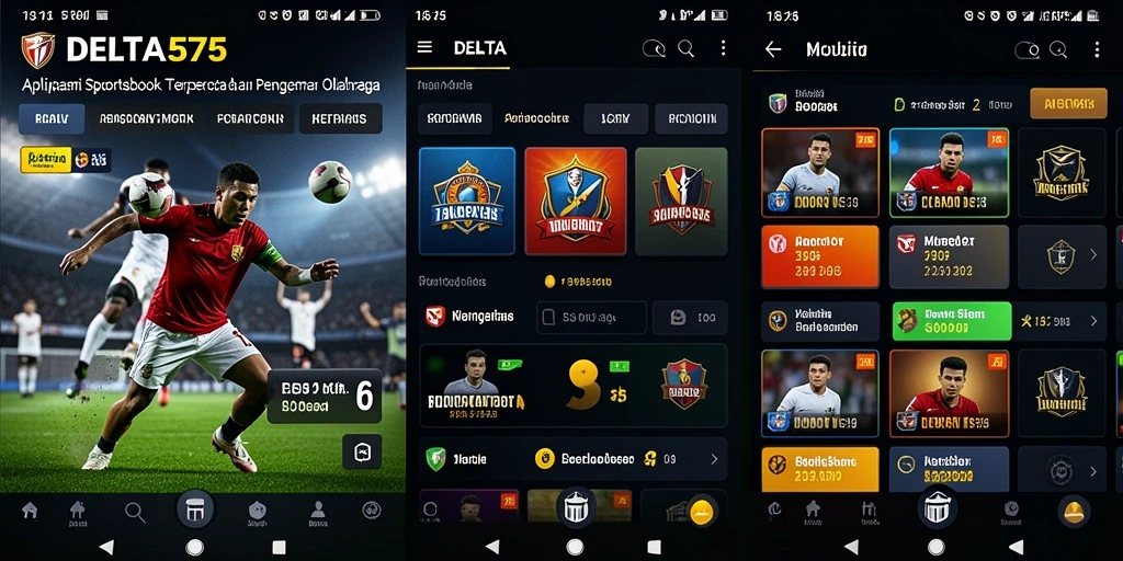 Tampilan screenshot utama DELTA575 menunjukkan fitur taruhan olahraga yang menarik.