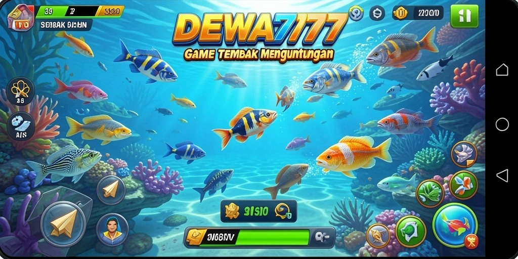 Tampilan screenshot <strong>DEWA777</strong> menampilkan aksi seru menembak ikan.