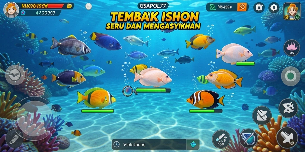 Tampilan gameplay GSAPOL77 yang memikat saat menembak ikan.