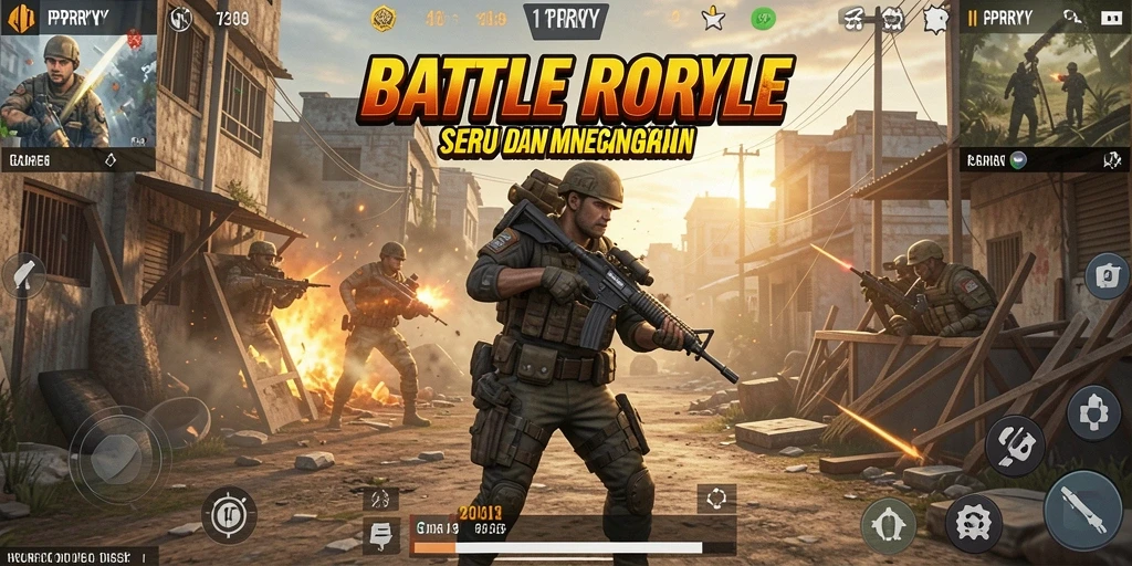 Tangkapan layar <strong>PPRRYY</strong> menampilkan aksi Battle Royale yang intens.