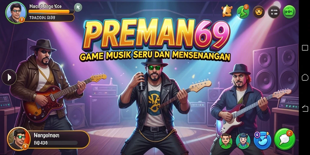 Tampilan gameplay menarik dari game musik PREMAN69.