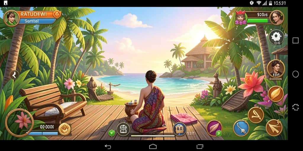 Tampilan gameplay <strong>RATUDEWI</strong> yang penuh warna dan seru.