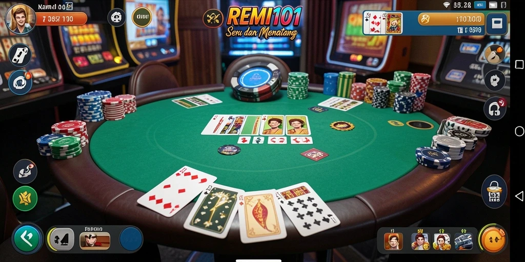 Tangkapan layar fitur gameplay Poker yang menarik di REMI101.