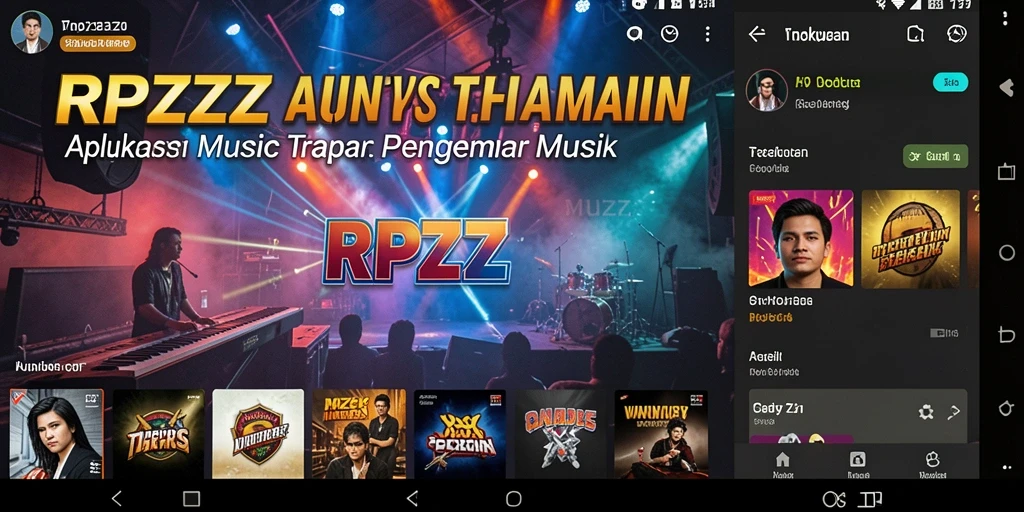 Tampilan menarik dari gameplay musik RPZZZ.