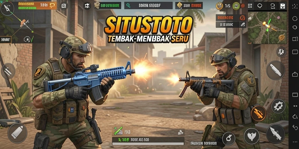 Gameplay SITUSTOTO yang seru dan mendebarkan dalam aksi tembak-menembak.