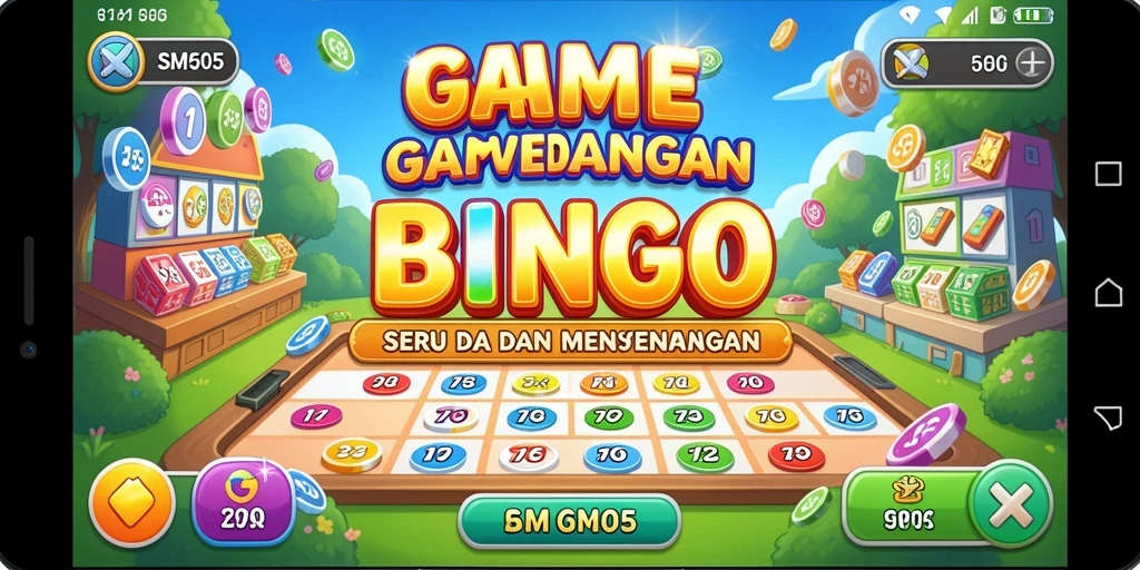 Tangkapan layar SM605 menampilkan gameplay Bingo yang seru dan interaktif.