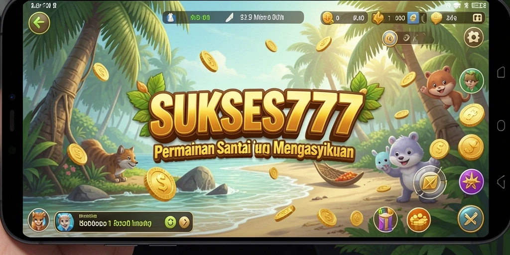 Screenshot utama SUKSES777 menampilkan gameplay seru dan interaktif.