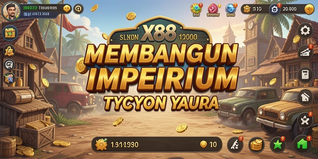 Screenshot gameplay X88 menampilkan aksi membangun bisnis Tycoon.
