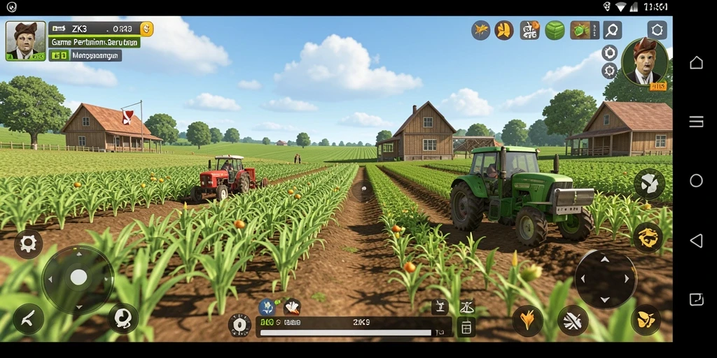 Screenshot ZK3 memperlihatkan gameplay bertani yang seru dan interaktif.